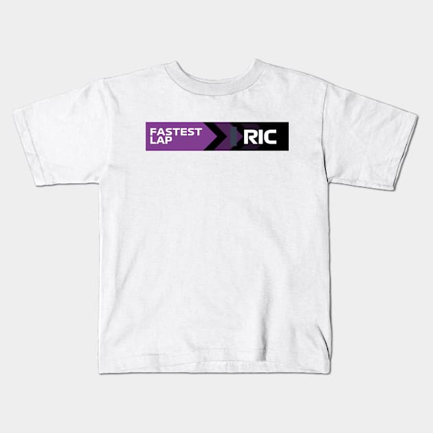 Daniel Ricciardo Fasatest Lap F1 Kids T-Shirt by F1LEAD